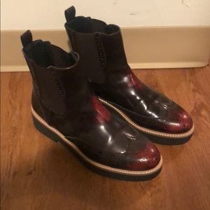 Burgundy Zara Booties